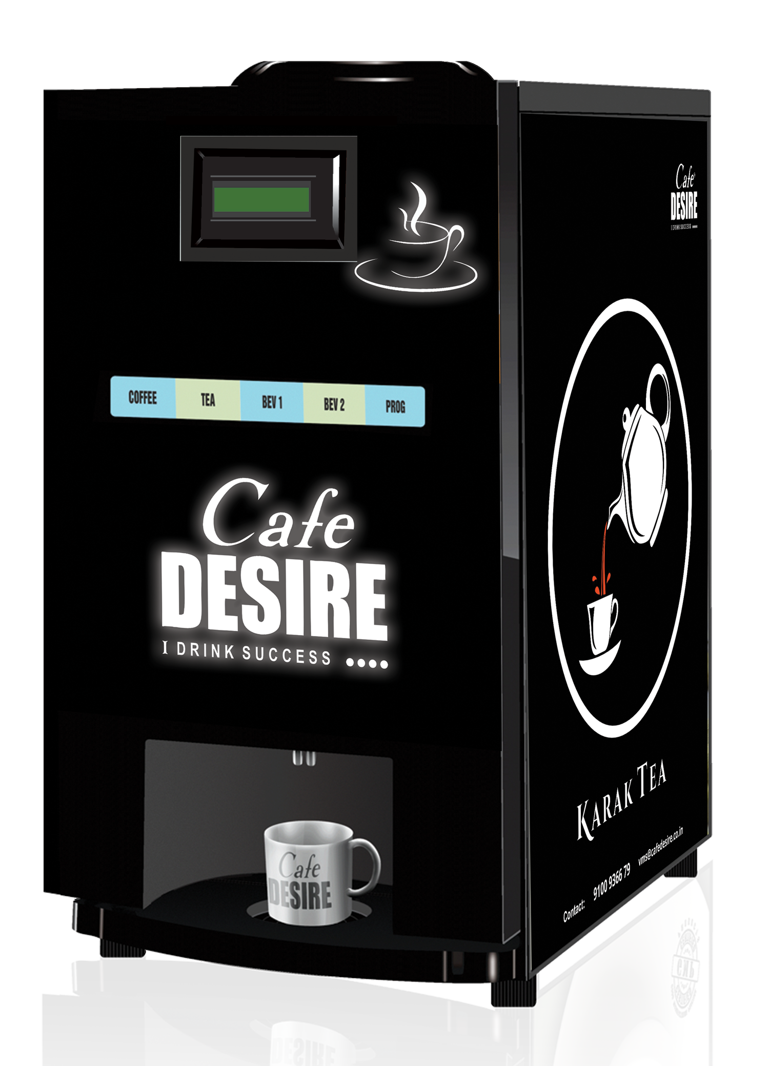 LED Coffee Machine 4 Lane, Four Beverage Options