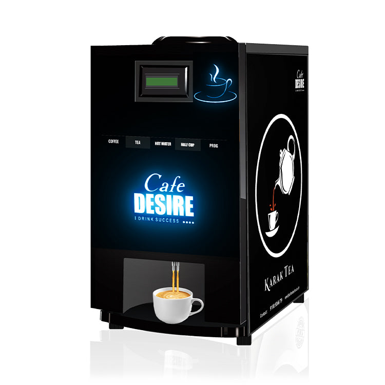 LED Coffee Machine 2 Lane | Two Beverage Options | Fully Automatic Tea & Coffee Vending Machine | For Offices, Shops and Smart Homes | Make 2 Varieties of Coffee Tea with Premix | No Milk, Tea, Coffee Powder Required