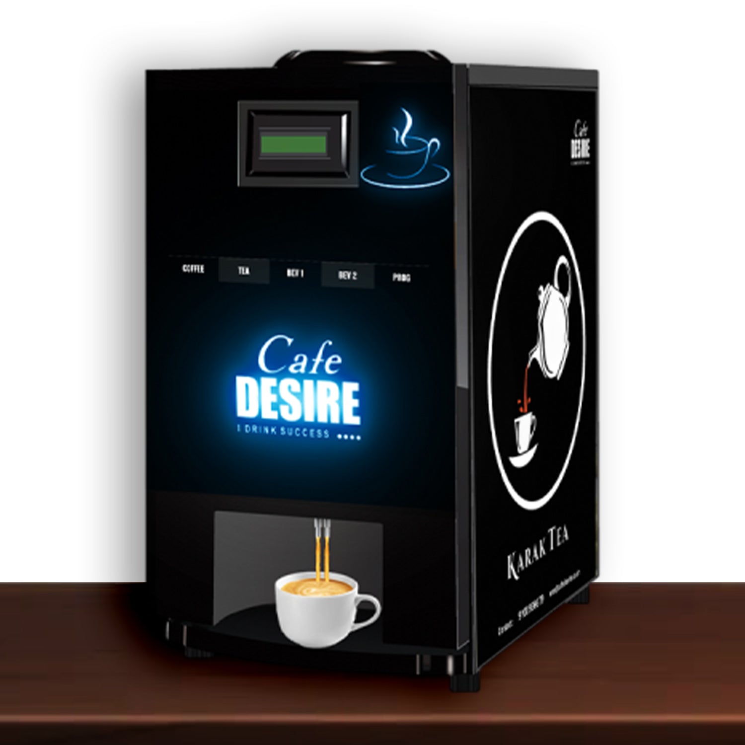 LED Coffee Machine 4 Lane | Four Beverage Options | Fully Automatic Tea & Coffee Vending Machine | For Offices, Shops and Smart Homes | Make 4 Varieties of Coffee Tea with Premix | No Milk, Tea, Coffee Powder Required