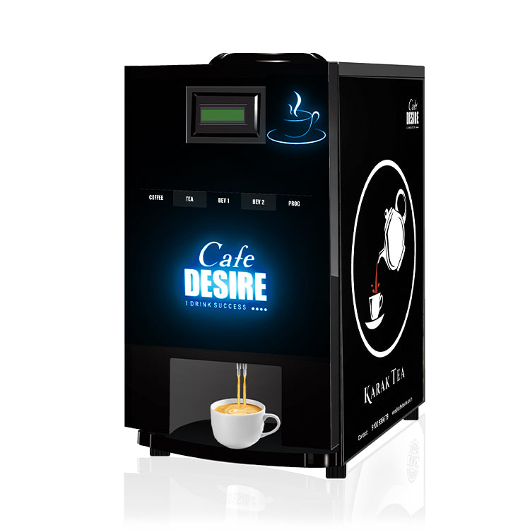 LED Coffee Machine 4 Lane | Four Beverage Options | Fully Automatic Tea & Coffee Vending Machine | For Offices, Shops and Smart Homes | Make 4 Varieties of Coffee Tea with Premix | No Milk, Tea, Coffee Powder Required