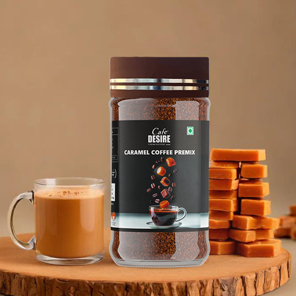 Caramel Coffee Premix - 500g Jar - 0