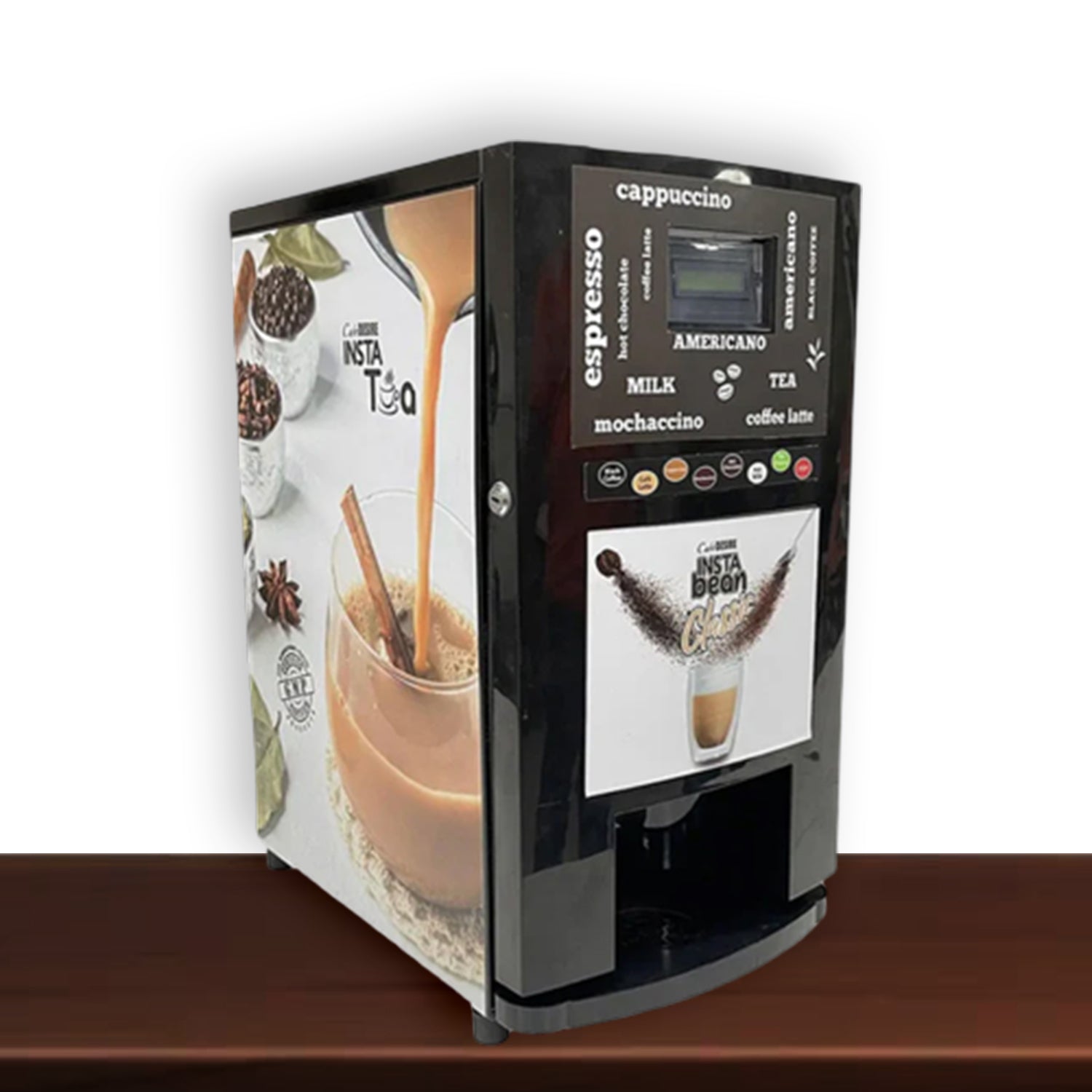 Insta Bean Classic Coffee Vending Machine | 7 Options | Espresso Black Coffee, Coffee Latte, Cappuccino, Mochaccino, Hot Chocolate, Hot Milk, Instant Tea, Instant Coffee | For Smart Offices, Shops, Hotels, Restaurants and Home