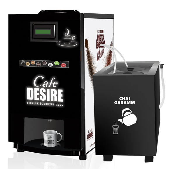 LED - Insta Bean Classic Combo Coffee Vending Machine | Made with Fresh Milk | 8 Options