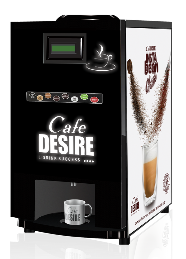 LED Insta Bean Classic Coffee Vending Machine | 8 Options | Espresso Black Coffee, Coffee Latte, Cappuccino, Mochaccino, Hot Chocolate, Hot Milk, Instant Tea, Instant Coffee | For Smart Offices, Shops, Hotels, Restaurants and Home