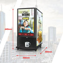 Coin Option Coffee Machine 3 Lane | Brass Token System | Three Beverage Options | Fully Automatic Tea & Coffee Vending Machine | For Offices, Shops and Smart Homes | Make 3 Varieties of Coffee Tea with Premix | No Milk, Tea, Coffee Powder Required - Cafe Desire