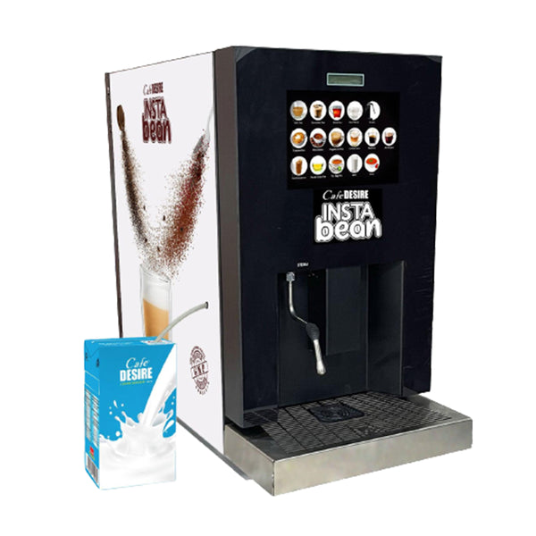 Insta Bean Coffee Vending Machine | Made with Fresh Milk | 16 Options | Lowest cost | Zero Maintenance