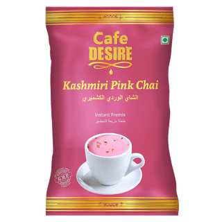 Kashmiri Pink Chai (1Kg) | Makes 80 Cups | 3 in 1 | Milk not required | For Manual Use - Just add Hot Water | Suitable for all Vending Machines | Mixture of Aromatic Herbs & Spices including Almond - Saffron - Cafe Desire Cafe Desire Cafe Desire Kashmiri Pink Chai (1Kg) | Makes 80 Cups | 3 in 1 | Milk not required | For Manual Use - Just add Hot Water | Suitable for all Vending Machines | Mixture of Aromatic Herbs & Spices including Almond - Saffron