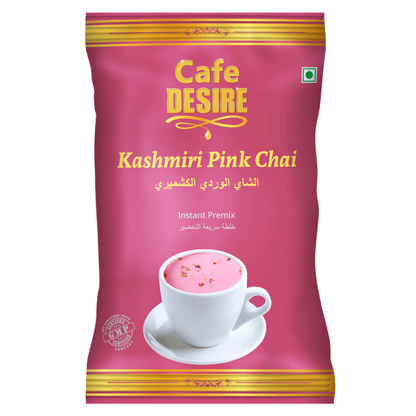 Kashmiri Pink Chai (1Kg) | Makes 80 Cups | 3 in 1 | Milk not required | For Manual Use - Just add Hot Water | Suitable for all Vending Machines | Mixture of Aromatic Herbs & Spices including Almond - Saffron - Cafe Desire Cafe Desire Cafe Desire Kashmiri Pink Chai (1Kg) | Makes 80 Cups | 3 in 1 | Milk not required | For Manual Use - Just add Hot Water | Suitable for all Vending Machines | Mixture of Aromatic Herbs & Spices including Almond - Saffron
